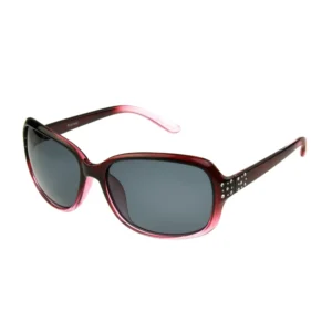 Grant Women's Polarized Rectangle Sunglasses, Berry