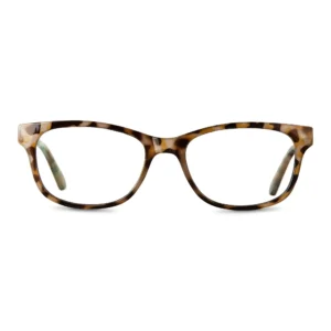 Unisex Blue Light Glasses, Plastic Lens, Cream Tortoise Color