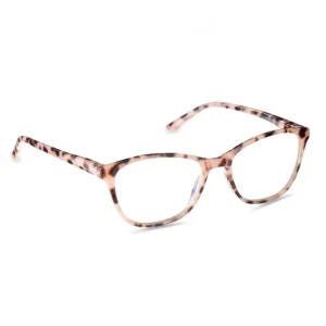 Women's Blair Bluelight Reading Glasses with Case, Blush Tortoise