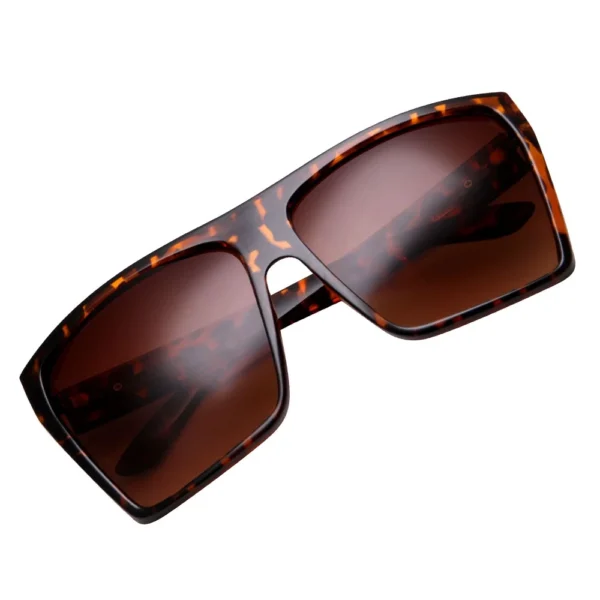 Large Retro Style Flat Top Aviator Square Adult Sunglasses - Image 4